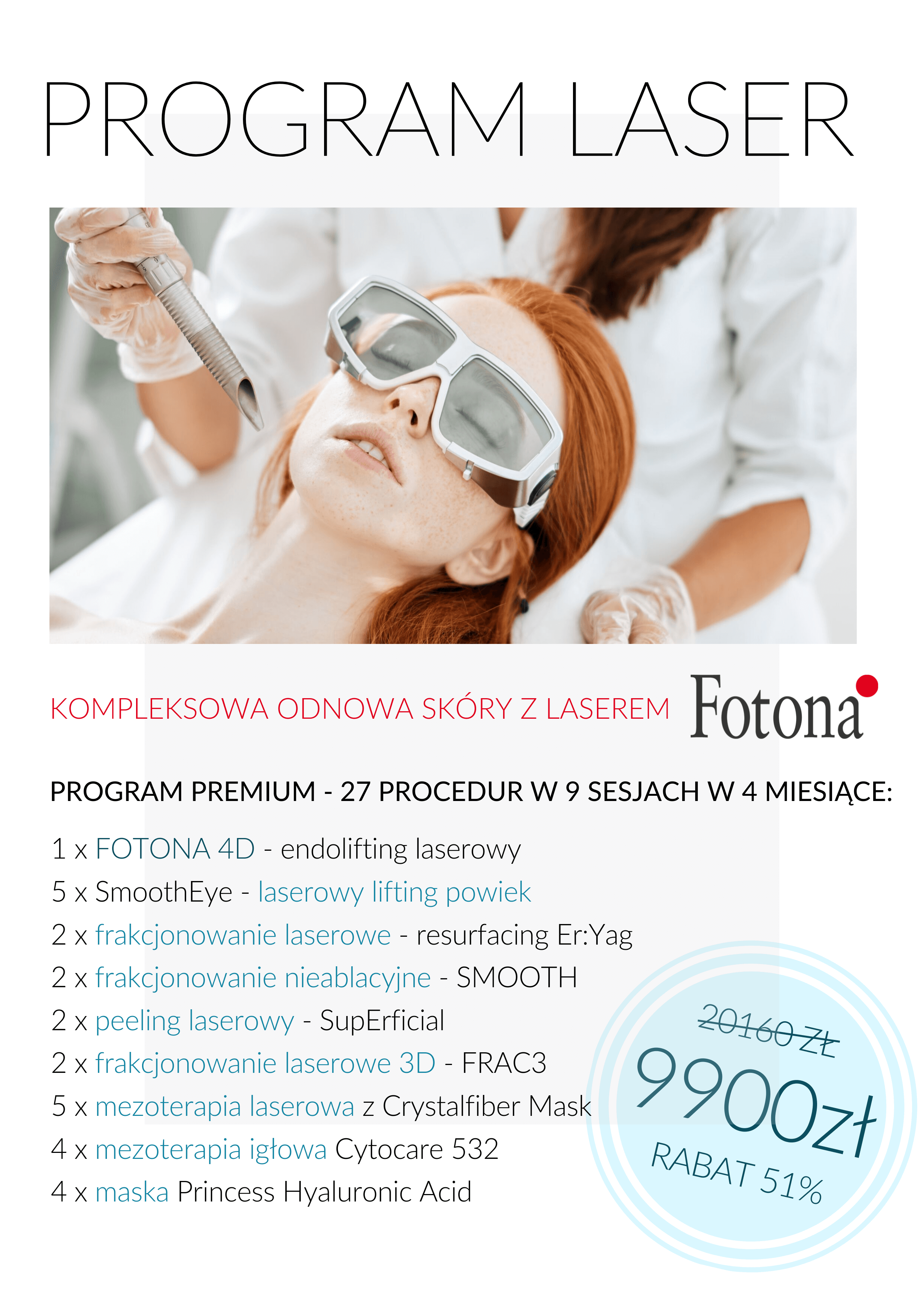 Program Laser Premium — terapia laserowa twarzy, Velvet Skin Clinic