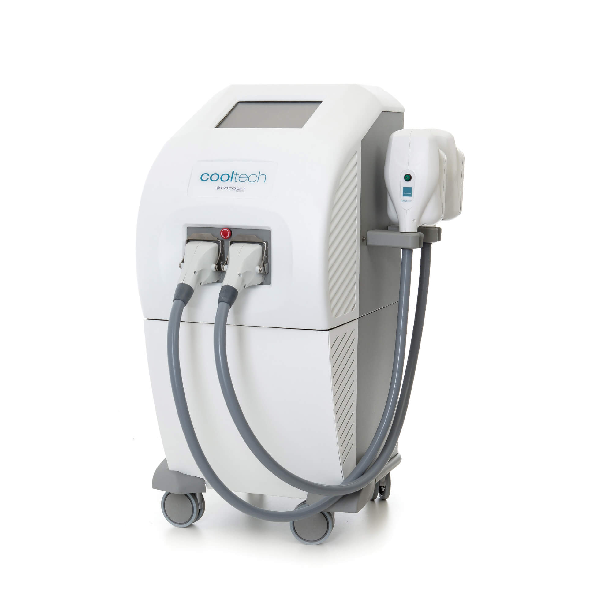 Cooltech cryolipolysis device with two applicators