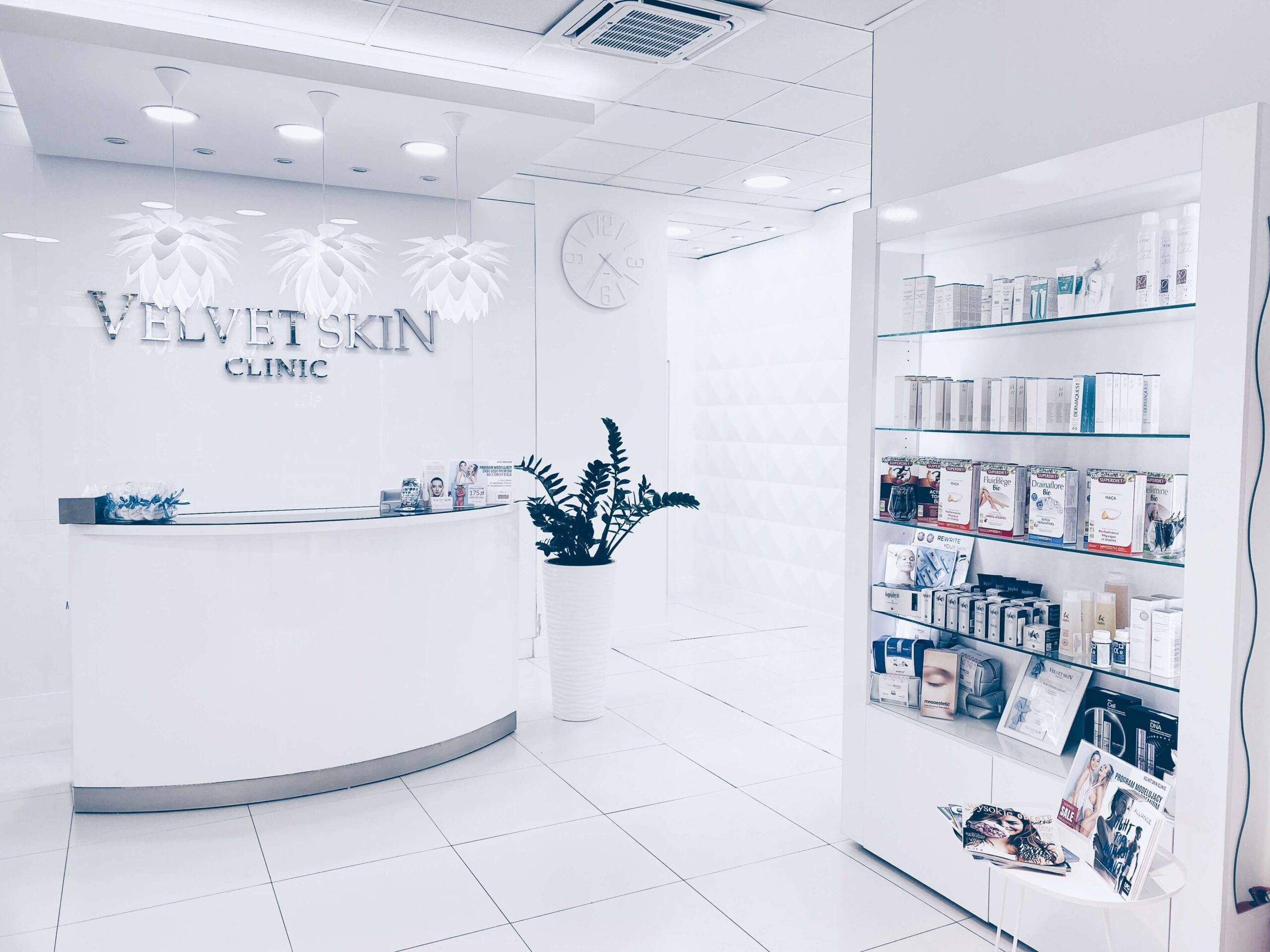 Velvet Skin clinic ul świętokrzyska warsaw reception interior