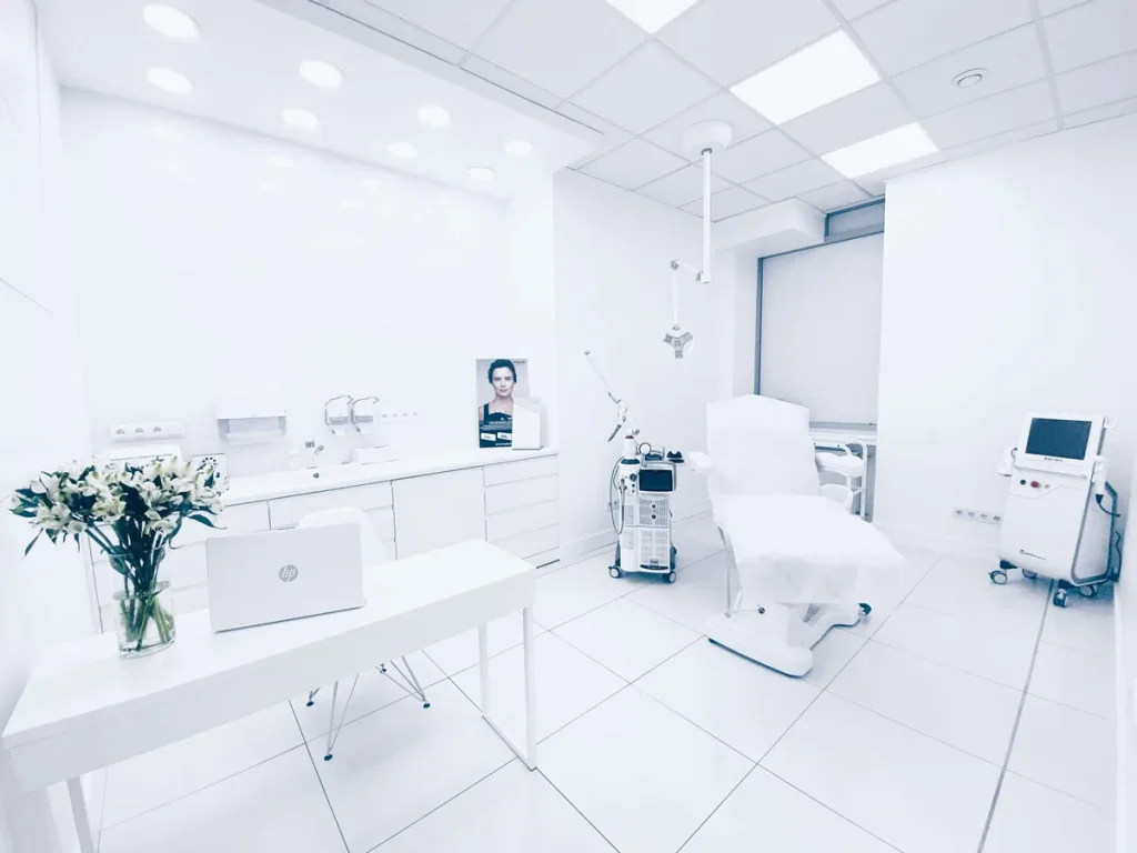 A treatment room in our clinic — Velvet Skin Clinic